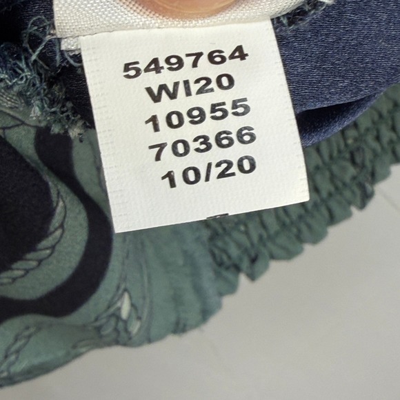 Ann Taylor NWT Kimono Surplice Tie Peplum Career Blouse Green/blue Medium - Picture 10 of 14